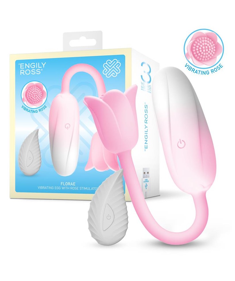 Florae Huevo Vibrador con Rosa Estimuladora