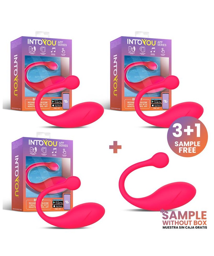 Pack 3 Muestra Bulby Huevo Vibrador con APP Rosa Intenso