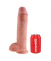 King Cock Pene con Testiculos de 11 Color Natural