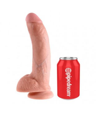 King Cock Pene con Testiculos de 9 Color Natural