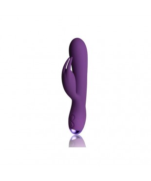 Flutter Rabbit Vibrador con Conejito 2 Motores Púrpura