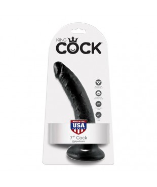 King Cock Pene de 7 Color Negro