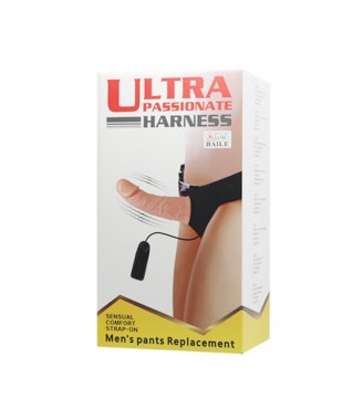 Baile Arnes con Dildo Vibrador Natural 15 cm Baile Arnes con Dildo Vibrador Natural 15 cm