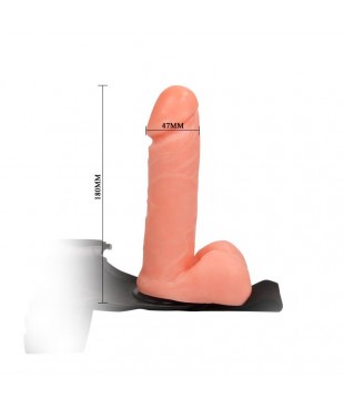 Arnes con Dildo y Testiculos 175 cm