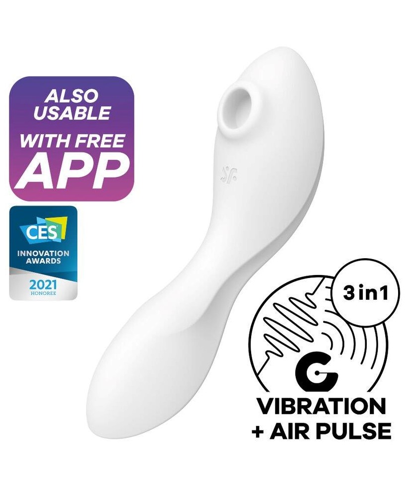 Curvy Trinity 5 con APP Satisfyer Connect Blanco Curvy Trinity 5 con APP Satisfyer Connect Blanco