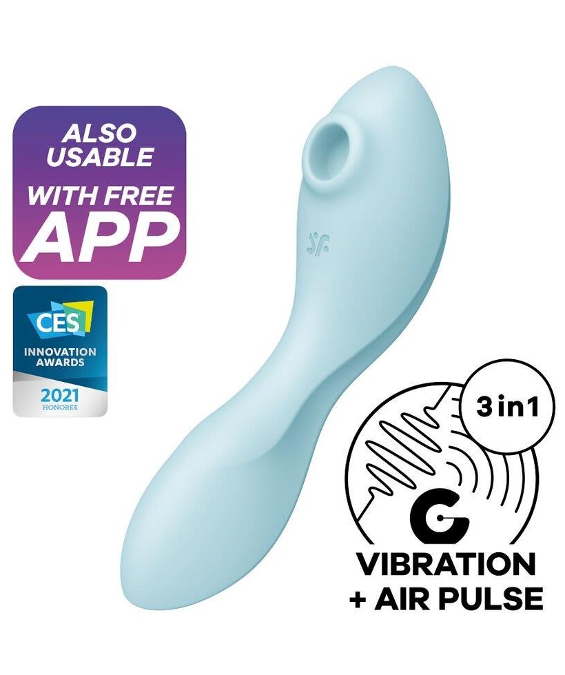 Curvy Trinity 5 con APP Satisfyer Connect Azul