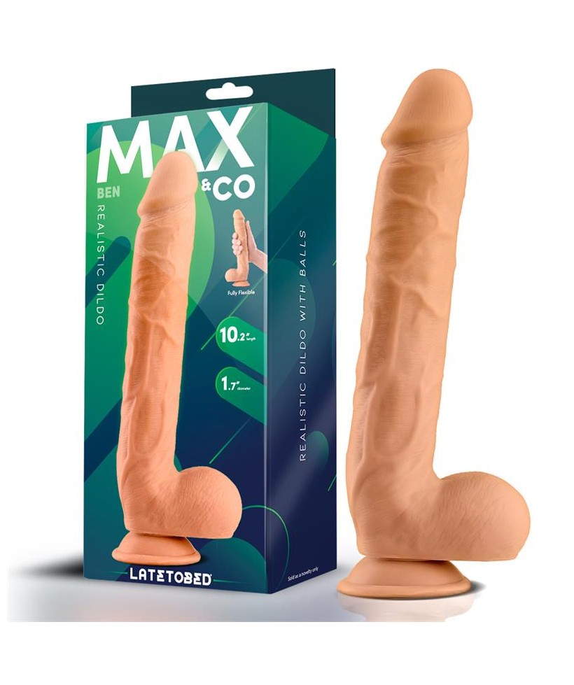 Ben Dildo Realista con Testiculos 102 Natural