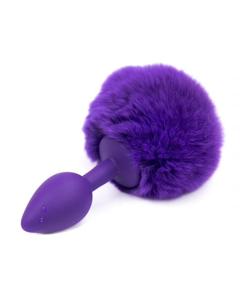 Plug Anal con Pompon Purpura Talla S