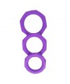 Set de 3 Anillos para el Pene Silicona Purpura