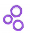 Set de 3 Anillos para el Pene Silicona Purpura