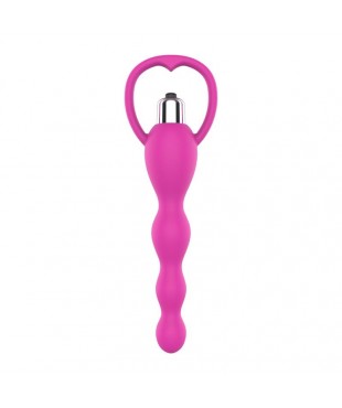 Cadena Anal con Vibración Rosa