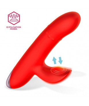 Divya Vibrador con Aro de Bolas Internas Up and Down y Pulsacion 3 Motores Independientes USB