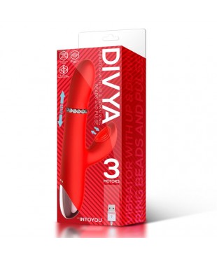 Divya Vibrador con Aro de Bolas Internas Up and Down y Pulsacion 3 Motores Independientes USB