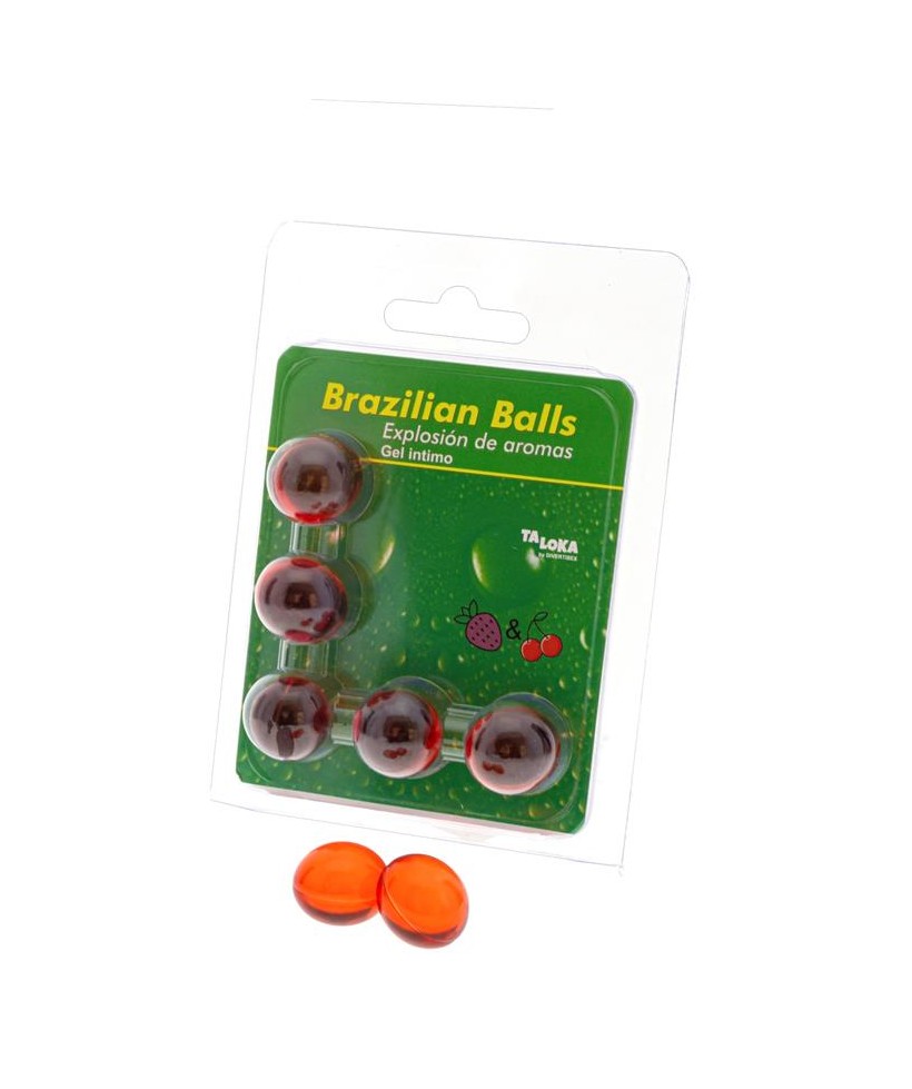 Set 5 Brazilian Balls Explosion Aroma Fresa y Cereza Set 5 Brazilian Balls Explosion Aroma Fresa y Cereza