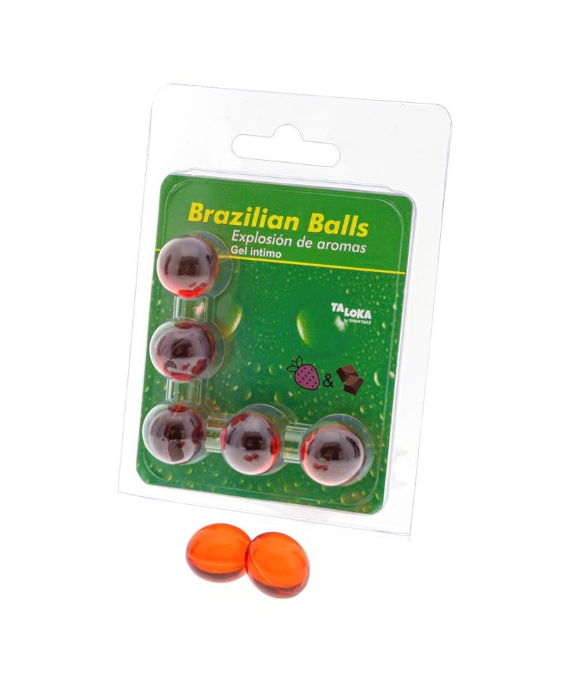 5 Brazilian Balls Explosion Aroma Fresa y Chocolate 5 Brazilian Balls Explosion Aroma Fresa y Chocolate