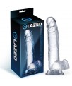 Dildo Realista con Testiculos Material Cristalino 22 cm