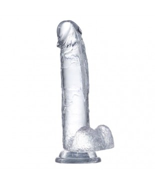 Dildo Realista con Testiculos Material Cristalino 22 cm Dildo Realista con Testiculos Material Cristalino 22 cm