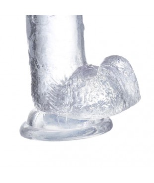 Dildo Realista con Testiculos Material Cristalino 22 cm Dildo Realista con Testiculos Material Cristalino 22 cm