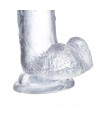 Dildo Realista con Testiculos Material Cristalino 22 cm