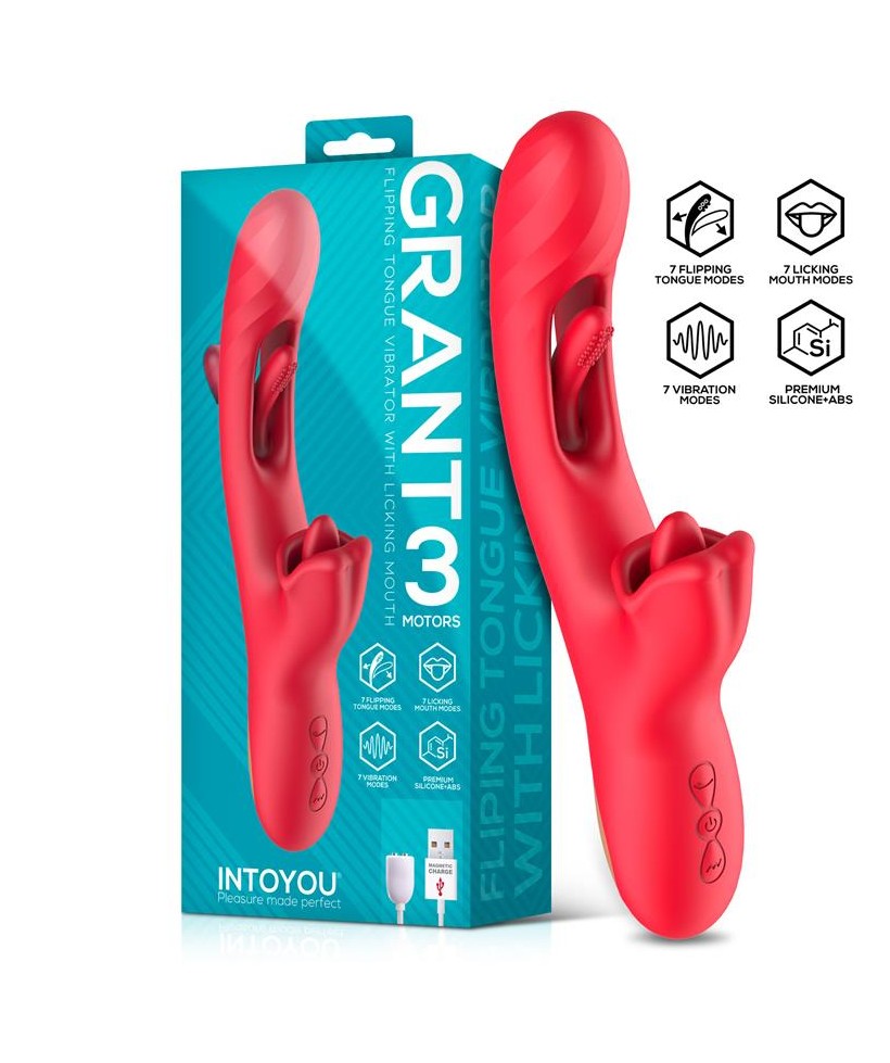 Grant Vibrador con Flipping y Lengua Licking 360º