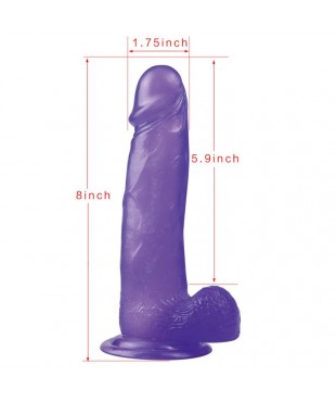 Dildo Jelly Studs 8 Purpura Dildo Jelly Studs 8 Purpura