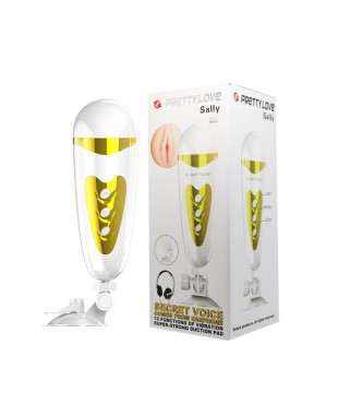 Pretty Love Masturbador Sally Blanco y Dorado