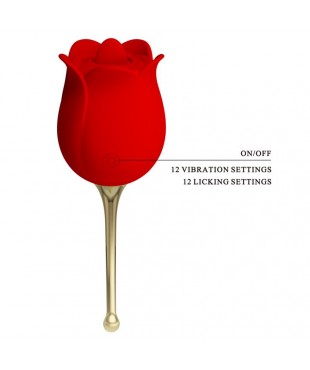 Rose Lover Estimulador con Vibracion y Licking