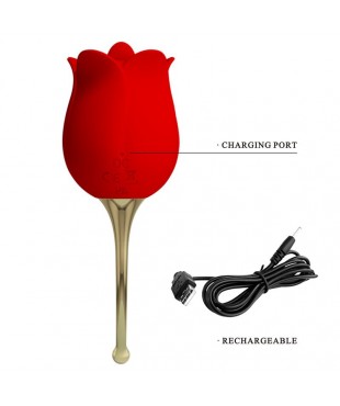 Rose Lover Estimulador con Vibracion y Licking