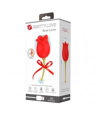 Rose Lover Estimulador con Vibracion y Licking