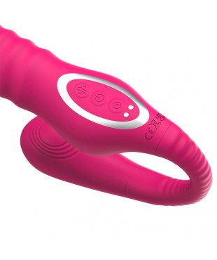 No TwentyThree Vibrador Doble con Pulsacion y Thrusting Flexible 180º