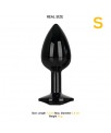 Blackgem Plug Anal Metalico con Joya Talla S Negro