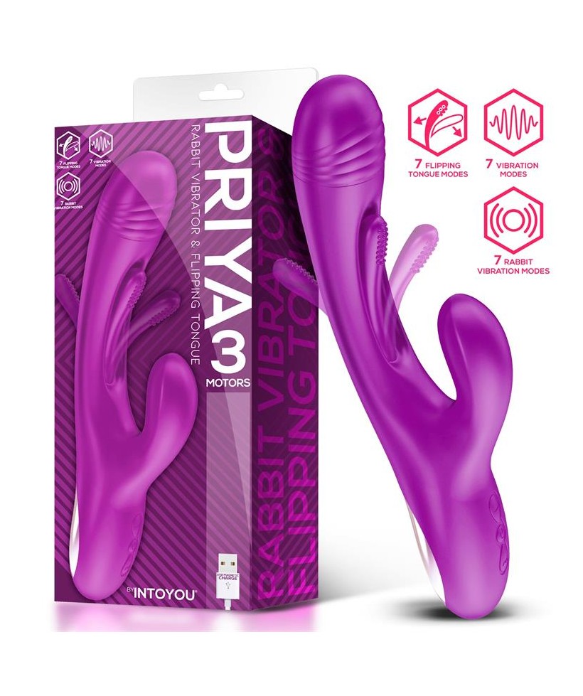 Priya Vibrador con Lengua con Movimiento Flipping