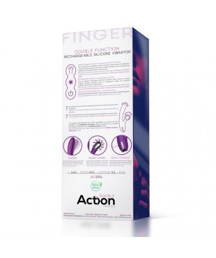 No Two Vibrador Movimiento Finger y Rueda Estimuladora