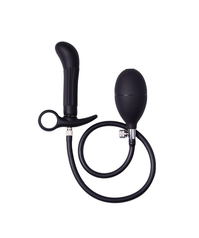 Plug Anal Inflable con Bomba Negro