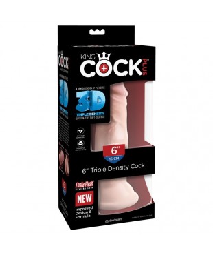3D Dildo Triple Densidad Plus 6 Natural 3D Dildo Triple Densidad Plus 6 Natural