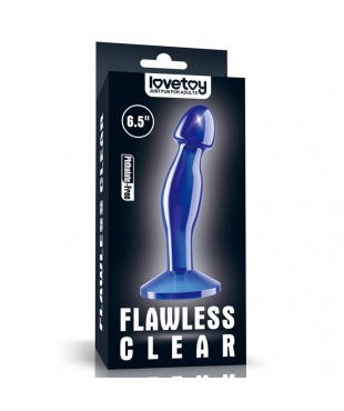 Plug Anal Flawless Azul Transparente 65