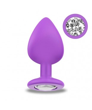 Sparkly Plug Anal Silicona Talla M Violet