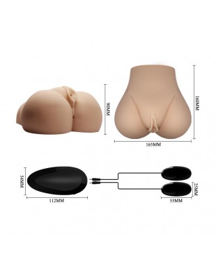 Masturbador Doble Vagina y Ano con Vibracion