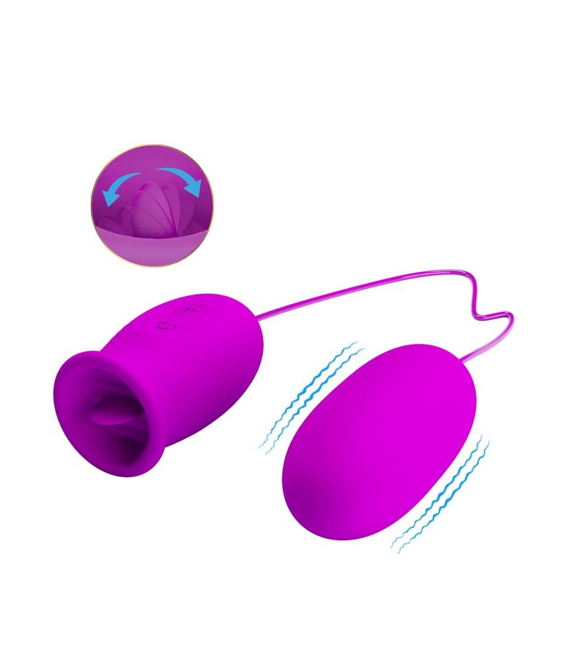 Daisy Huevo Vibrador y Estimulador con Lengua Daisy Huevo Vibrador y Estimulador con Lengua