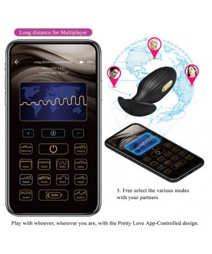Jefferson Plug Anal con Electroshock y APP Jefferson Plug Anal con Electroshock y APP