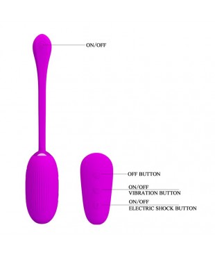 Shock Fun Huevo Vibrador con Electro Shock y Control Remoto Shock Fun Huevo Vibrador con Electro Shock y Control Remoto