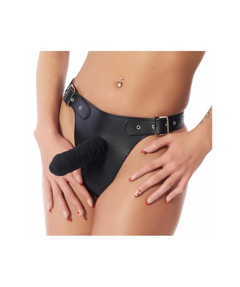 Arnes Ajustable con Dildo de Silicona de 17 cm Arnes Ajustable con Dildo de Silicona de 17 cm