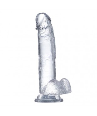 Dildo Realista con Testiculos Material Cristalino 20 cm