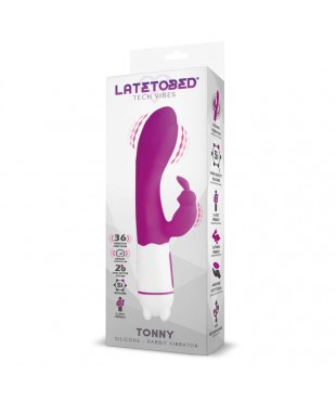 Tonny Vibrador USB Punto G 36 Funciones Silicona Purpura Tonny Vibrador USB Punto G 36 Funciones Silicona Purpura