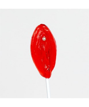 Piruleta de Fresa en Forma de Vagina
