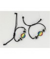 Pulsera Ajustable con Circulo Bandera LGBT