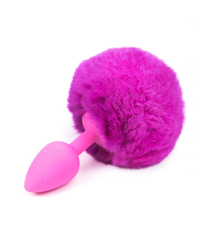 Plug Anal con Pompon Purpura Talla S