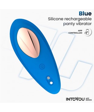 Vibrador de Braguita con APP Silicona Azul
