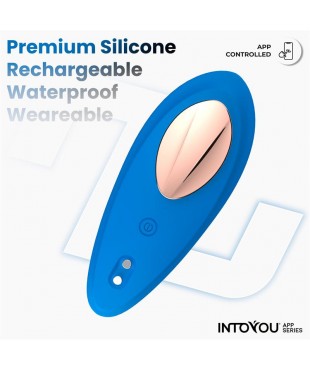 Vibrador de Braguita con APP Silicona Azul