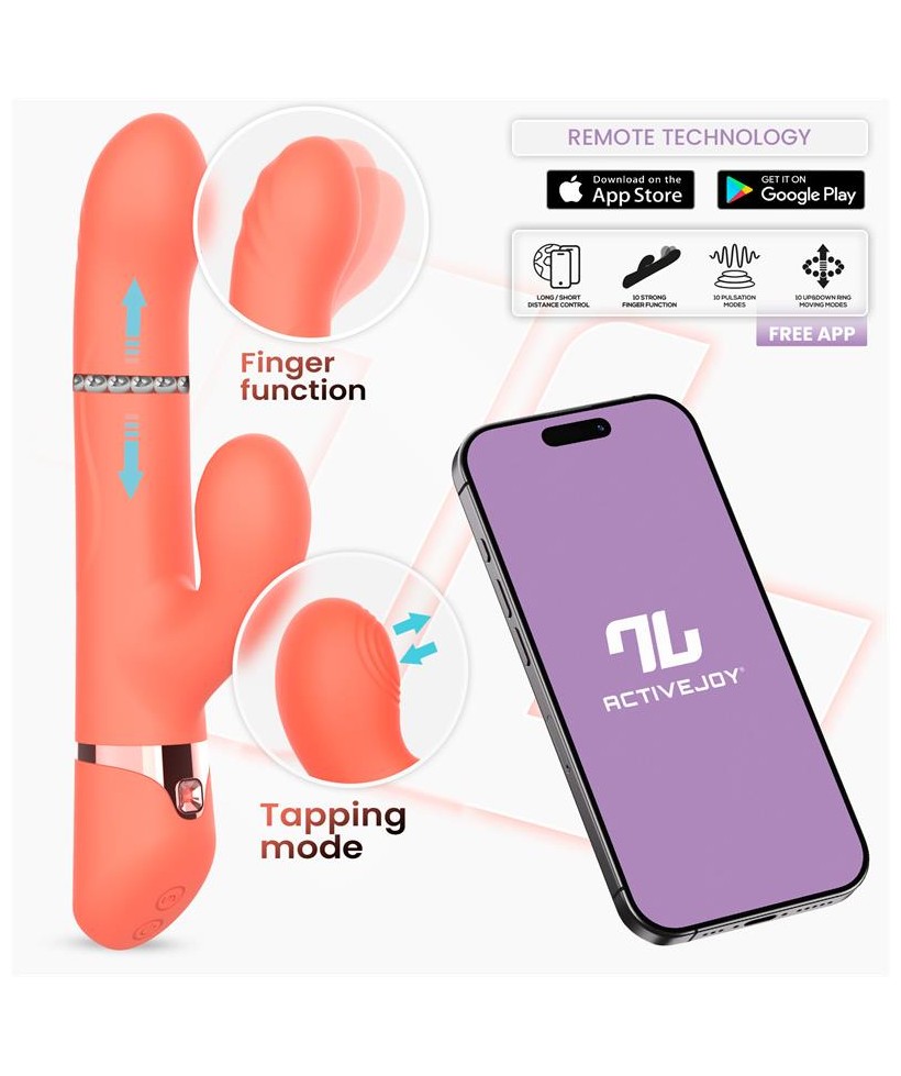 Mindy Vibrador con Anillo de Bolas Up and Down Finger y Pulsacion con APP Mindy Vibrador con Anillo de Bolas Up and Down Finger y Pulsacion con APP